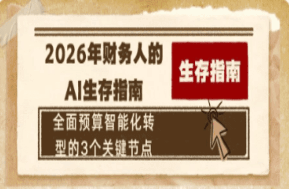 2026年财务人的AI生存指南:全面预算智能化转型的3个关键节点